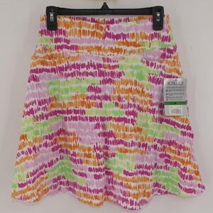 ICIKULS IceFil Flip Skort Womens M Monet Pink Multi Nylon UPF 50 Golf Tennis NWT